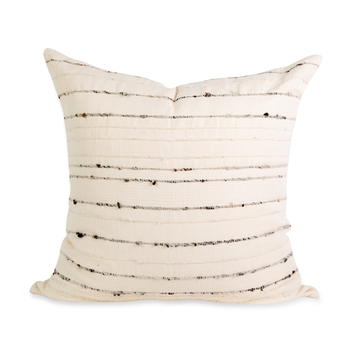 CARMEN PILLOW | IVORY WITH GREY STRIPES